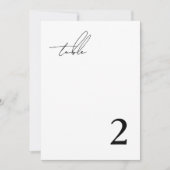 モダンミニマルシンプルリスト表番号 招待状 (正面)