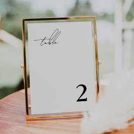 モダンミニマルシンプルリスト表番号 招待状