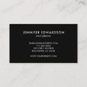 モダンミニマルシンプルロゴ黒プロフェッショナル 名刺 (裏面)