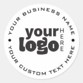 モダンミニマルシンプルロゴ ラウンドシール (正面)
