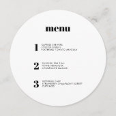 モダンミニマルシンプル円円のメ結婚ニュー メニュー (正面)