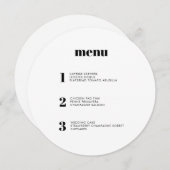 モダンミニマルシンプル円円のメ結婚ニュー メニュー (正面/裏面)