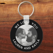 モダンミニマルシンプル写真メッセージ父カッコいい キーホルダー (正面)