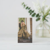 モダンミニマルシンプル写真QRコードSNS 名刺 (スタンド正面)