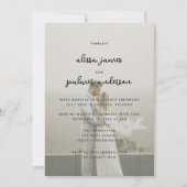 モダンミニマルシンプル披露宴 招待状 (正面)