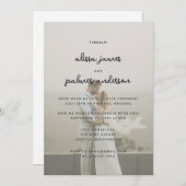 モダンミニマルシンプル披露宴 招待状 (正面/裏面)