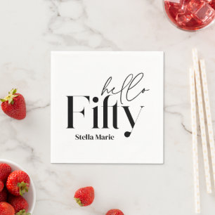 モダンミニマルシンプル白黒50歳 スタンダードカクテルナプキン