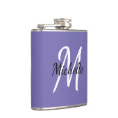 モダンミニマルシンプル紫モノグラム フラスク (右)