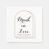 モダンミニマルシンプル結婚Napkins スタンダードカクテルナプキン (正面)