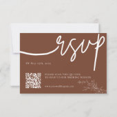 モダンミニマルシンプル結婚s. 出欠カード (裏面)