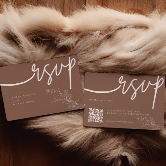 モダンミニマルシンプル結婚s. 出欠カード