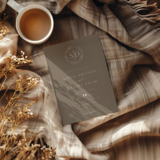 モダンミニマルシンプル結婚s. 招待状