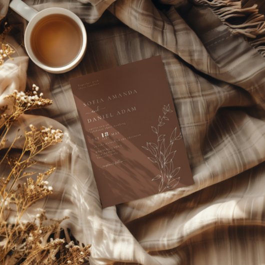 モダンミニマルシンプル結婚s. 招待状