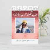 モダンミニマルシンプル金Metalic Red Christmas Anno 案内状 (スタンド正面)