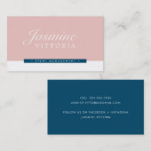 モダンミニマルシンプル黒淡い色の色 名刺 (正面/裏面)