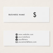 モダンミニマルシンプル・メディア価格ラベル (正面&裏面)