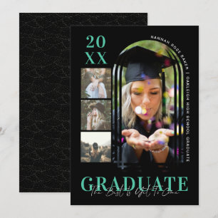 モダンミニマルシンプルArched Graduation 4 Photo 案内状
