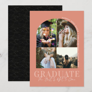モダンミニマルシンプルArched Graduation 4 Photo 案内状