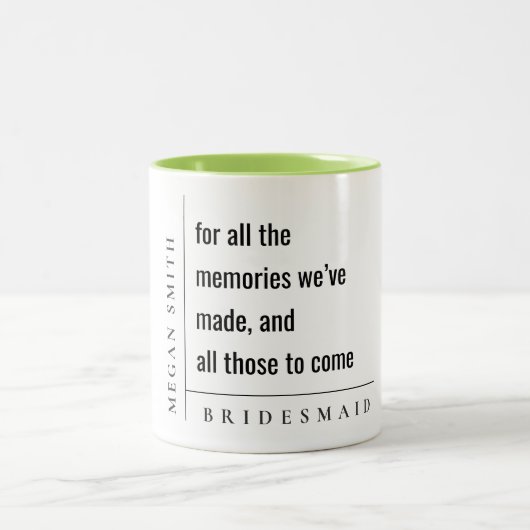 モダンミニマルシンプルBridesmaid Giftの思い出のための ツートーンマグカップ (中央)