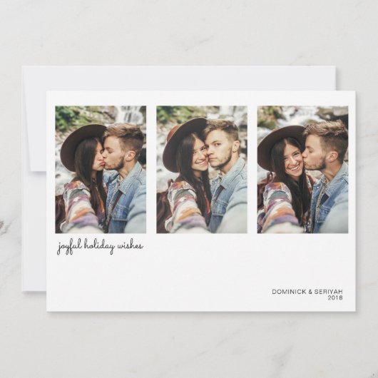 モダンミニマルシンプルHoliday Photo シーズンカード (正面)