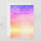 モダンミニマルシンプルMetalic Rainbow Chrimas 案内状 (裏面)