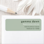 モダンミニマルシンプルSage Green Instagramアドレス ラベル (インサイチュ)