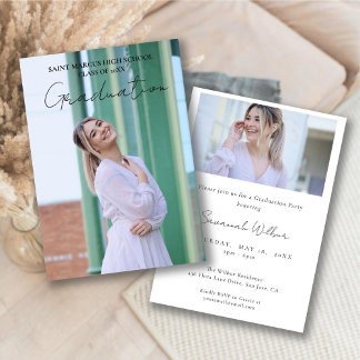 モダンミニマルシンプルScript Gradation Party 招待状