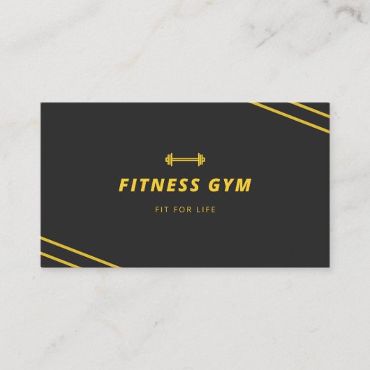 モダンミニマルジムセンターのビジネスカード 名刺 (正面)