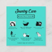 モダンミニマルジュエリー気に指示ティール(緑がかった色) エンクロージャーカード (正面)