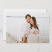 モダンミニマルスクリプト写真フラット サンキューカード (裏面)