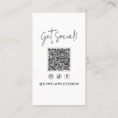 モダンミニマルスタイリッシュ数々の写真QRコード 名刺 (裏面)