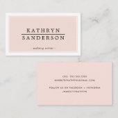 モダンミニマルスタイリッシュ縁ど赤面ブラック 名刺 (正面/裏面)