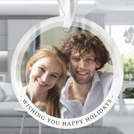 モダンミニマルスタイル両面2枚フォトカスタム オーナメント