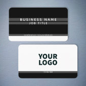 モダンミニマルストライプGREY BLACK & White 名刺