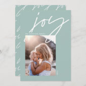 モダンミニマルセージエレガントグリーン1枚 シーズンカード (正面/裏面)