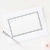 モダンミニマルセージ緑プランナー 長方形シール (封筒)