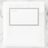 モダンミニマルセージ緑プランナー 長方形シール (バッグ)