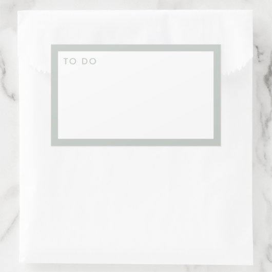 モダンミニマルセージ緑プランナー 長方形シール (バッグ)