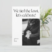 モダンミニマルタイポグラフィたった今結婚しましたお祝い (スタンド正面)