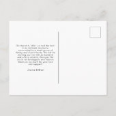 モダンミニマルタイポグラフィたった今結婚しました 案内ポストカード (裏面)