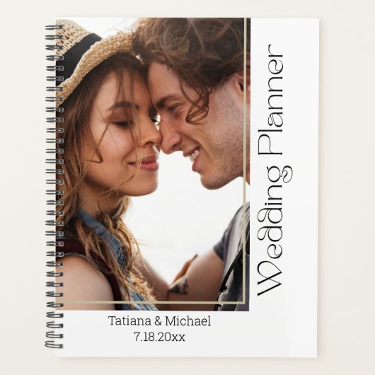 モダンミニマルタイポグラフィウェディングプランナー プランナー手帳 (正面)