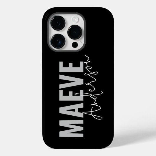 モダンミニマルタイポグラフィエレガント Case-Mate iPhoneケース (裏面)