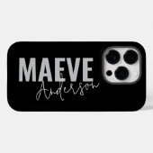 モダンミニマルタイポグラフィエレガント Case-Mate iPhoneケース (裏面 (横))
