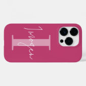 モダンミニマルタイポグラフィガーリーピンク Case-Mate iPhoneケース (裏面 (横))