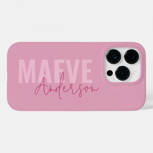 モダンミニマルタイポグラフィガーリー エレガント Case-Mate iPhoneケース (裏面 (横))
