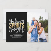 モダンミニマルタイポグラフィシック金ゴールド シーズンカード (正面)