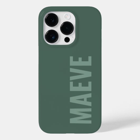 モダンミニマルタイポグラフィセージエレガント緑 Case-Mate iPhoneケース (裏面)
