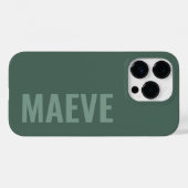 モダンミニマルタイポグラフィセージエレガント緑 Case-Mate iPhoneケース (裏面 (横))