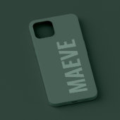 モダンミニマルタイポグラフィセージエレガント緑 Case-Mate iPhoneケース