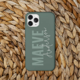 モダンミニマルタイポグラフィセージエレガント緑 Case-Mate iPhone 14 PROケース